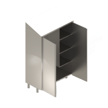 Armoire inox linge et balai