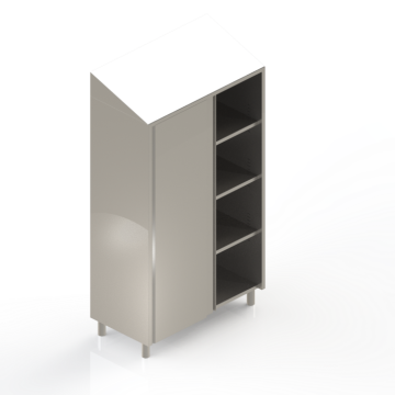Armoire inox 2 portes coulissantes