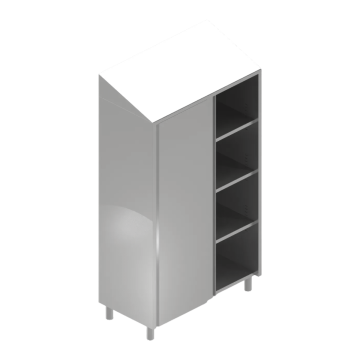 Armoire inox 2 portes coulissantes