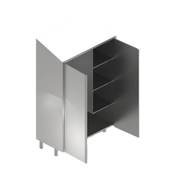 Armoire inox linge et balai