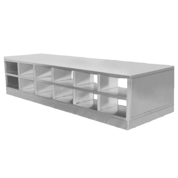 Banc range chaussures dessus inox