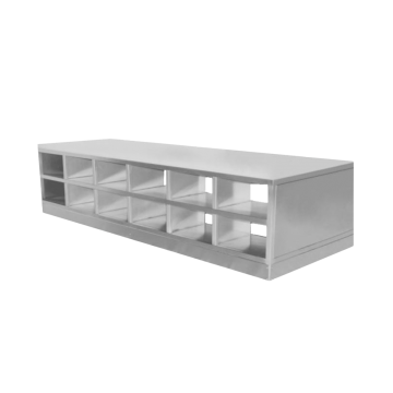 Banc range chaussures dessus inox