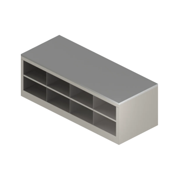 Banc range chaussures dessus polyethylene
