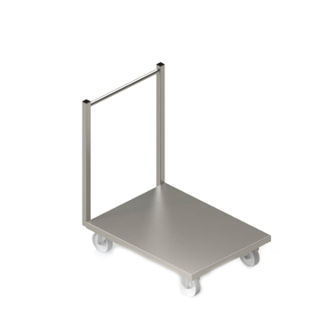 Chariot de manutention inox plateau plein
