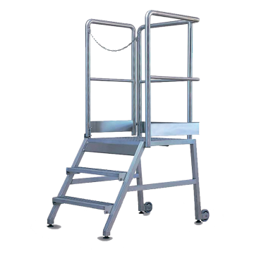 Escabeau inox 304l - plateforme 600x600mm