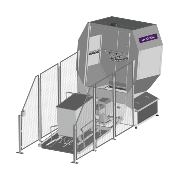 Cabine de lavage poubelles