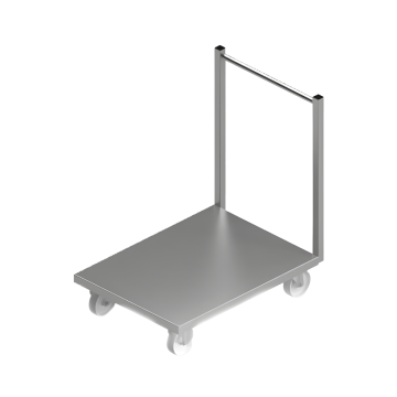 Chariot de manutention inox plateau plein