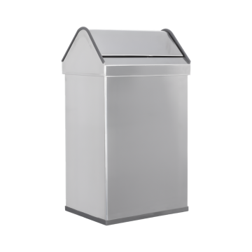 Poubelle inox à couvercle basculant
