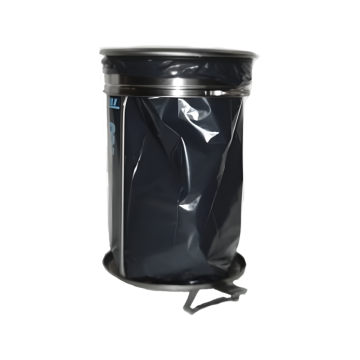Support sac poubelle inox 100L avec couvercle
