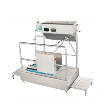 Sas hygiène avec lave semelles + désinfection des mains