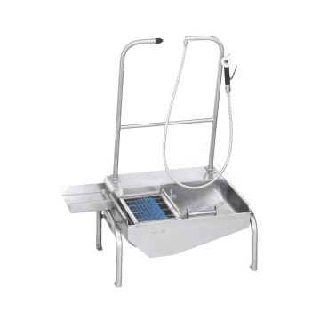 Lave semelles automatique avec brosse manuelle