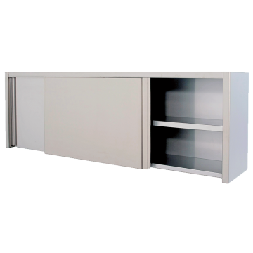 Meuble haut inox avec portes coulissantes
