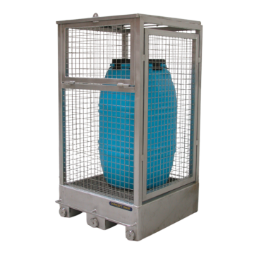 Caisson a produit chimique grillage avec bac de retention