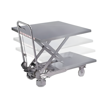 Table élévatrice inox manuelle