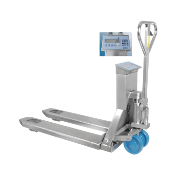 Transpalette peseur inox