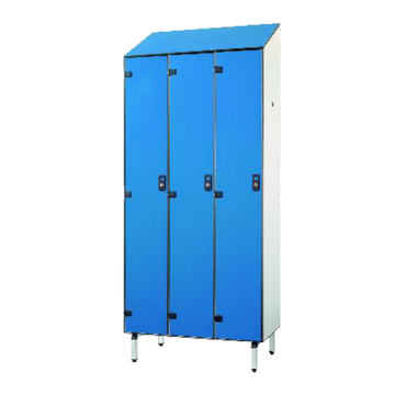 Vestiaire en lamine stratifie avec separation propre/sale
