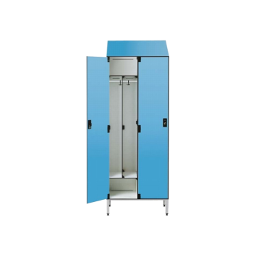 Vestiaire en lamine stratifie avec separation propre/sale