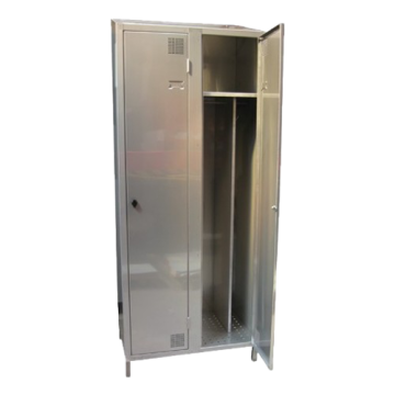 Vestiaire inox avec separation propre/sale